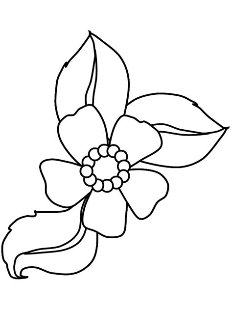 Cartoon Flower Coloring Pages - Flower Coloring Page