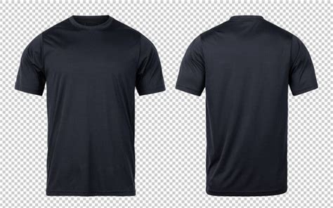 Premium PSD | Black sport t-shirts front and back mock-up template for ...