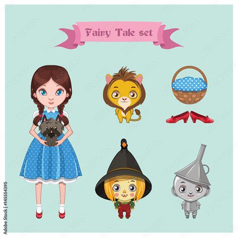 Collection of fairy tale characters Stock Vector | Adobe Stock