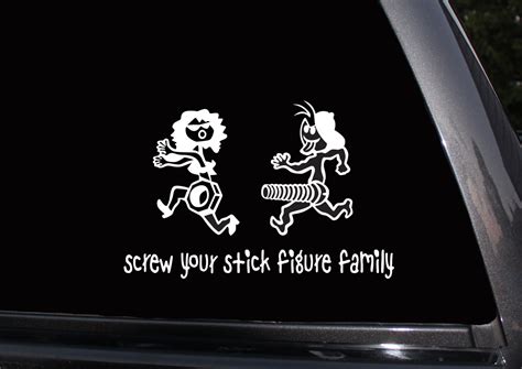 Funny Stick Figure Family Car Decals