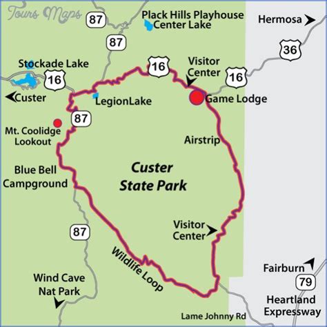 CUSTER STATE PARK MAP SOUTH DAKOTA | Custer state park, South dakota ...