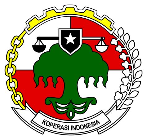 Logo Koperasi Indonesia PNG Lama Warna & Hitam Putih - rekreartive