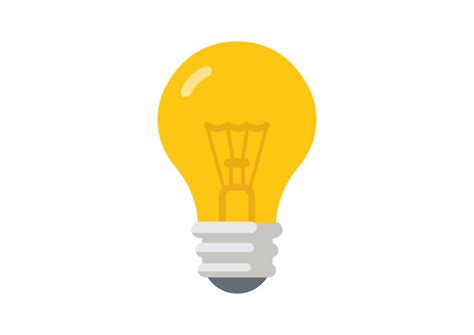 Flat Light Bulb Vector - SuperAwesomeVectors