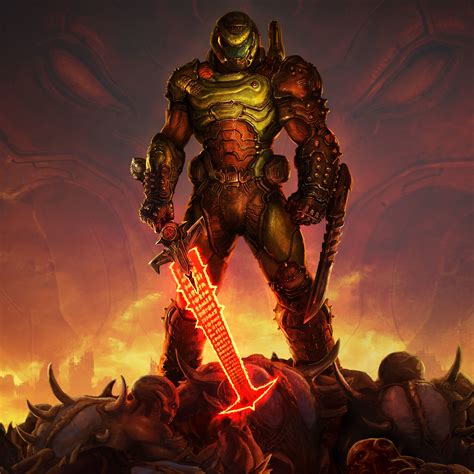 Doom Slayer Wallpaper 4K, Doom Eternal, Doomguy, PC Games