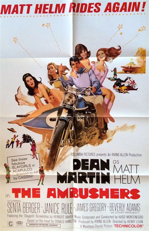 DEAN MARTIN AS MATT HELM IN THE AMBUSHERS ORIGINAL MOVIE POSTER | Movie ...