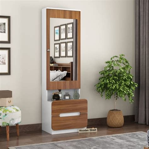 Wooden Street® Lorraine Engineered Wood Dressing Table - Mirror with ...