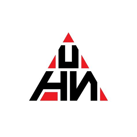 UHN triangle letter logo design with triangle shape. UHN triangle logo ...