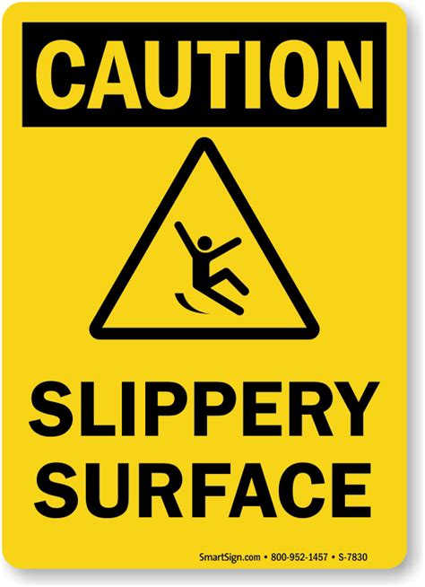 Slippery Surface Sign