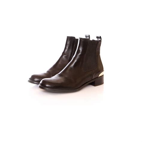 Russell & Bromley, black leather chelsea boots. - Unique Designer Pieces