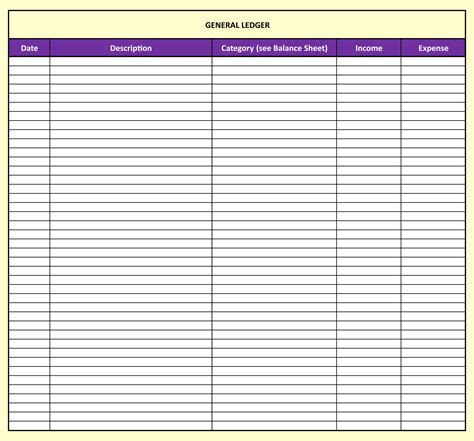 Free Printable Ledger Balance Sheet