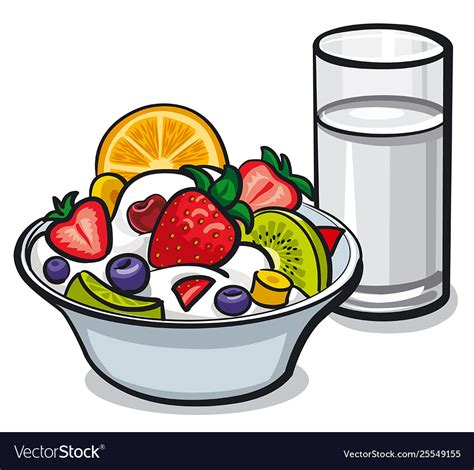 Fresh fruit salad Royalty Free Vector Image - VectorStock