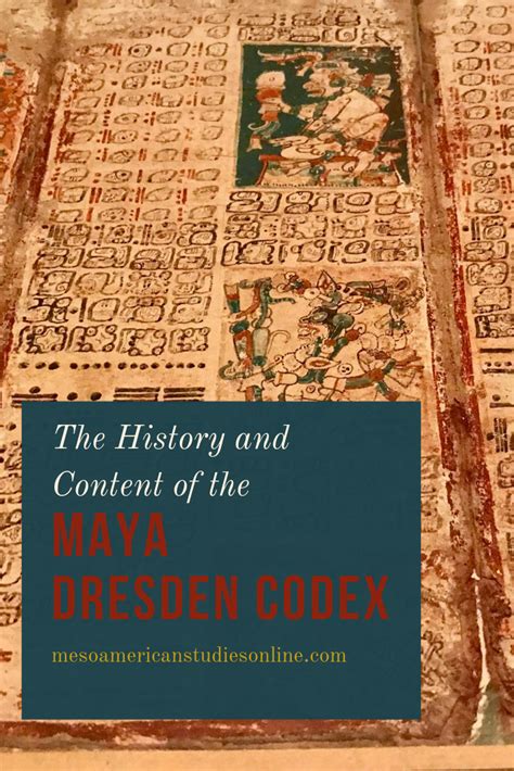 The History and Content of the Maya Dresden Codex – Mesoamerican ...