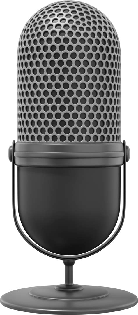 Modern Microphone. Realistic PNG isolated icon on transparent ...