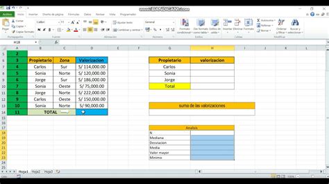 Creando una hoja de cálculo en Excel - YouTube