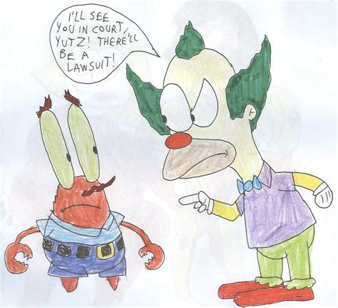 Mr. Krabs gets Sued by SithVampireMaster27 on DeviantArt