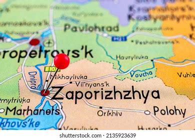 Zaporizhzhia Pinned On Map Ukraine Map Stock Photo (Edit Now) 2135923639