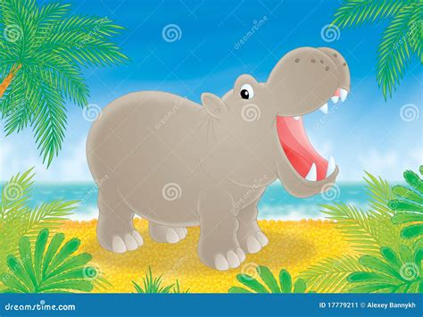 Hippopotamus Life Cycle Infographic Diagram Cartoon Vector ...