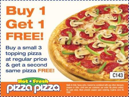 Pizza Pizza Coupons: Buy One Small Pizza Get One Free | Canadian ...