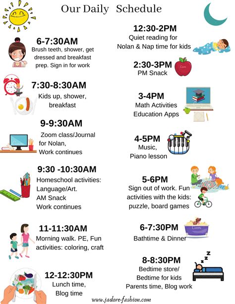 How To Plan Daily Schedule With Kids - Jadore-Fashion