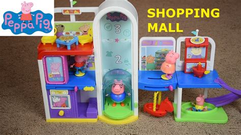 Peppa Pig Shopping Mall With Family, Includes Connectable Mall Playset ...