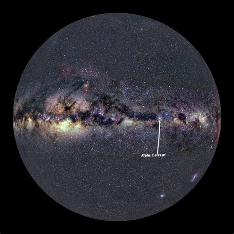 Milky Way Panorama: Alpha Centauri Label Dataset | Science On a Sphere