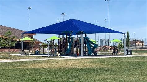 Shade structure installed at popular playground