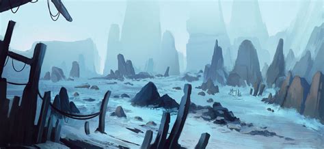 Ice Environment Concept Art, Antek Kopacz | Landscape illustration ...