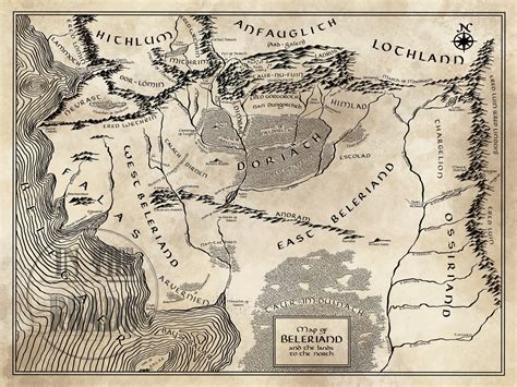 Beleriand Map — In The Reads