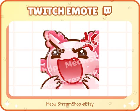 Twitch Emote / Cute Axolotl Sweating Emote / Cute Axolotl - Etsy Canada