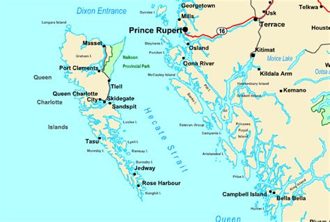 Regional Map of Queen Charlotte Islands