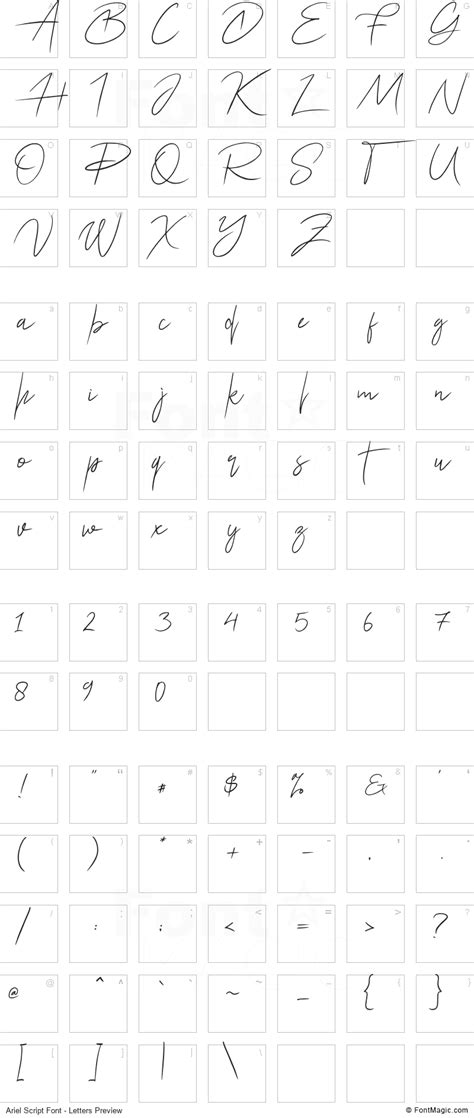 Ariel Script Font - FontMagic