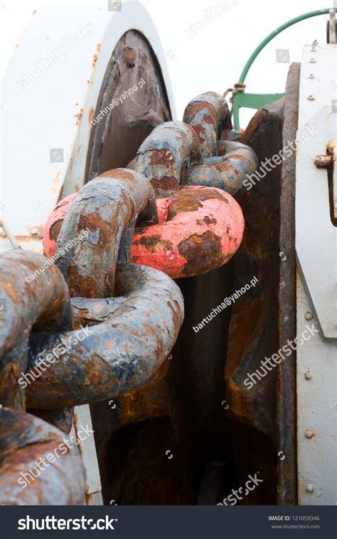 Anchor Chain Container Ship Stock Photo (Edit Now) 121059346