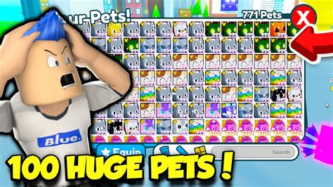 I FINALLY GOT 100 HUGE PETS In Pet Simulator X!! (Roblox) - YouTube