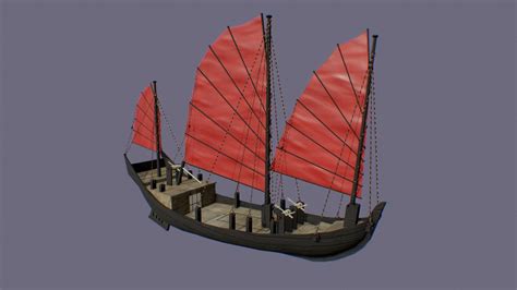 Chinese Junk Ship - Download Free 3D model by pinkycolada [35b340b ...