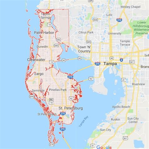 Map Of Pinellas County Florida - Map Of Zip Codes