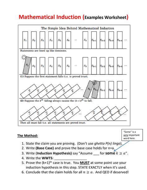 SOLUTION: Mathematical Induction Worked Examples Worksheet - Studypool ...