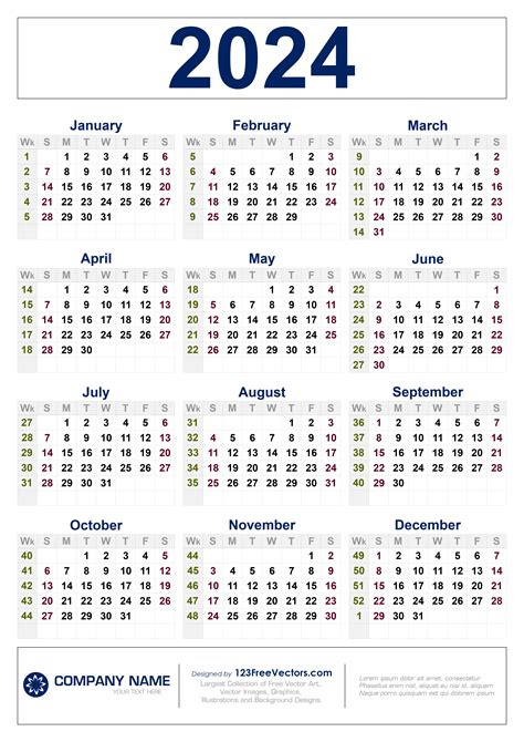 2024 Calendar With Week Numbers Pdf 2021 - Uf 2024 Calendar