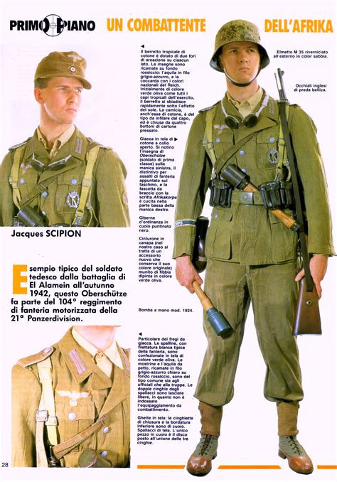 Un combattente dell'Afrika Korps 01 | Uniformi militari, Esercito, Militari