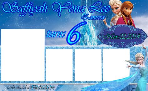 Frozen Birthday Tarpaulin Lay-out by https://www.deviantart.com ...