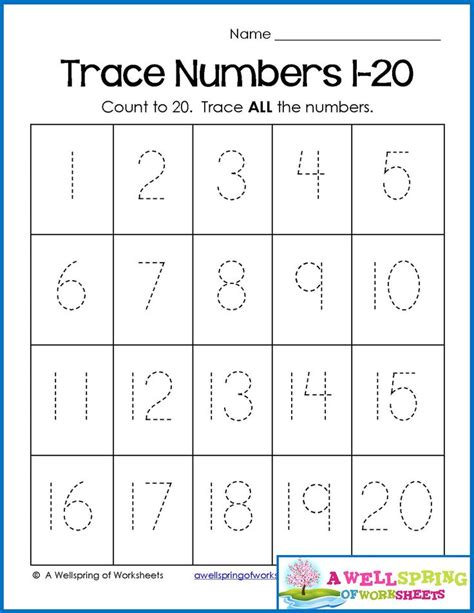 Trace Numbers 1-20, Write and Fill In the Numbers, too! | Tracing ...