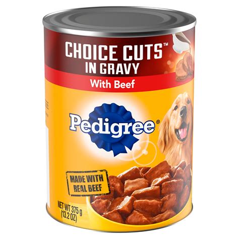 PEDIGREE CHOICE CUTS IN GRAVY Adult Canned Soft Wet Dog Food, with Beef ...