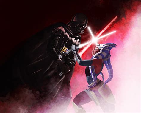 ArtStation - Ahsoka Tano vs Darth Vader