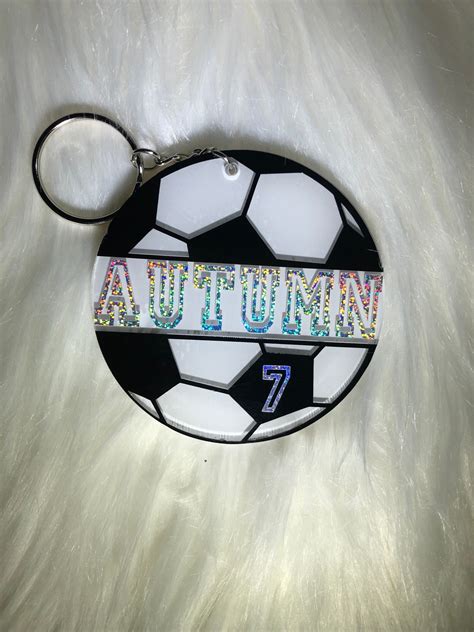 Soccer Ball Keychain PERSONALIZED SOCCER GIFTS Team | Etsy