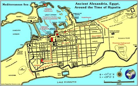 Map of Ancient Alexandria, Egypt