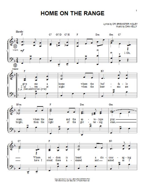 Home On The Range | Sheet Music Direct