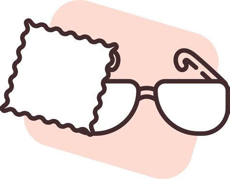 Home textile eyeglasses cleaning cloth, icon, vector on white ...