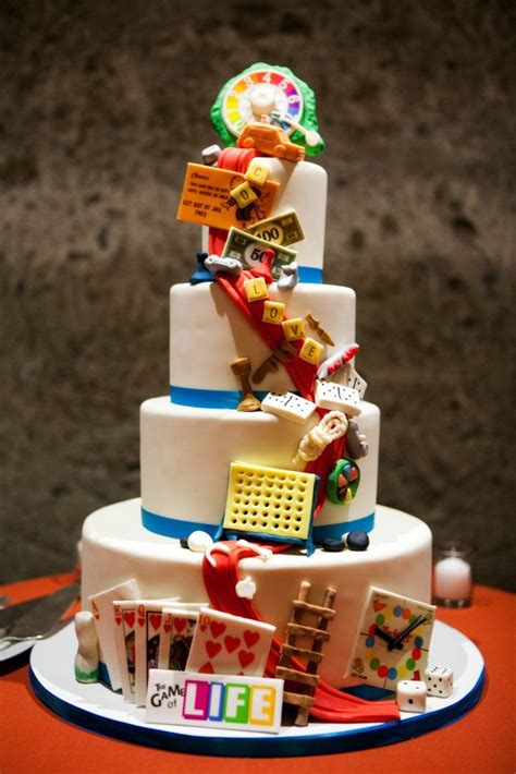 Board Game Wedding Cake | Crazy wedding cakes, Cake games, Cake