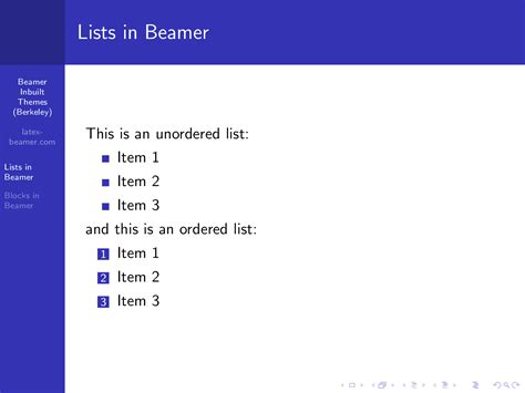 Beamer Themes - Full List - LaTeX Beamer