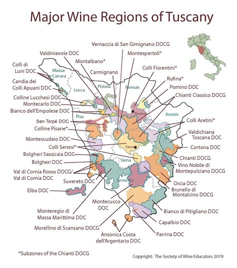 Italy—Tuscany: SWE Wine Map 2020 – Wine, Wit, and Wisdom