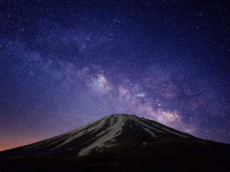 500px / Photo "FUJI & the Galaxy " | 富士山, 風景